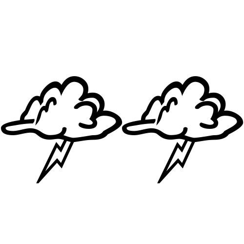 🌩🌩 Emoji Domain black and white Symbola rendering